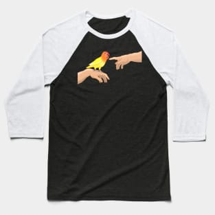 Michelangelo Lovebird Yellow Fischer's Baseball T-Shirt